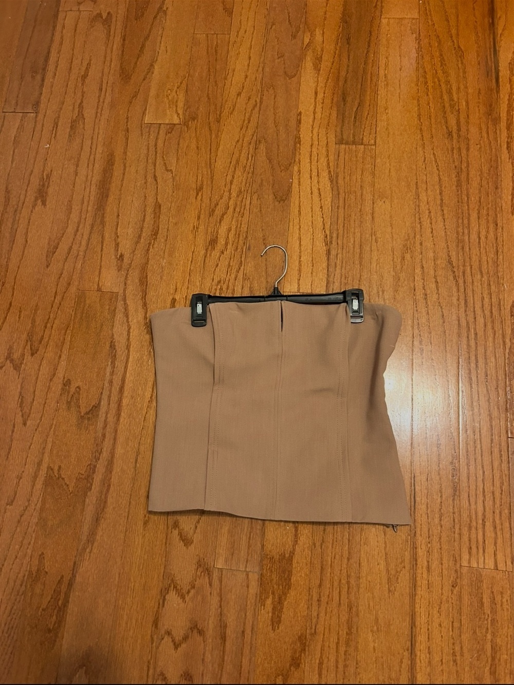 Zara Taupe Structured Strapless Corset Tube Top Size Large - Picture 4 of 5